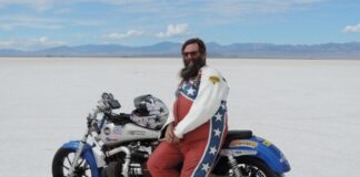 Wink Eller at the 10th annual BUB Motorcycle Speed Trials