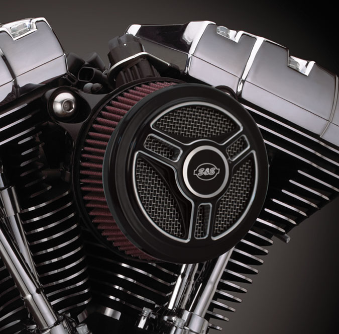 S&S Super Stock Stealth Air Cleaners - Tri-Spoke