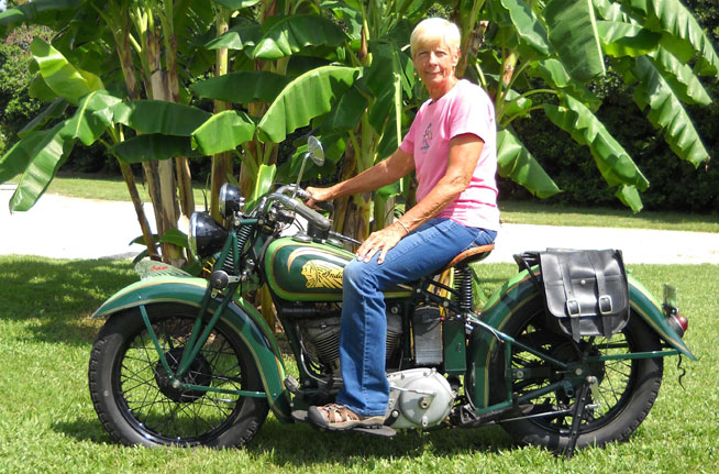 Dottie Mattern is gearing up to tackle the 2014 Motorcycle Cannonball Run aboard her 1936 Indian Sport Scout