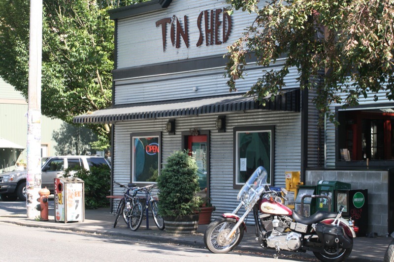Finishing the day with a tasty nosh at Tin Shed