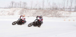 Harley-Davidson Street 750 on the ice in Aspen at the X Games