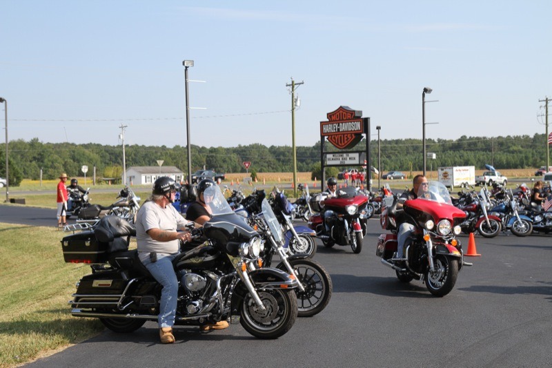Rommel H-D Delmarva saw a constant stream of bikes ride in and out of the dealership lot