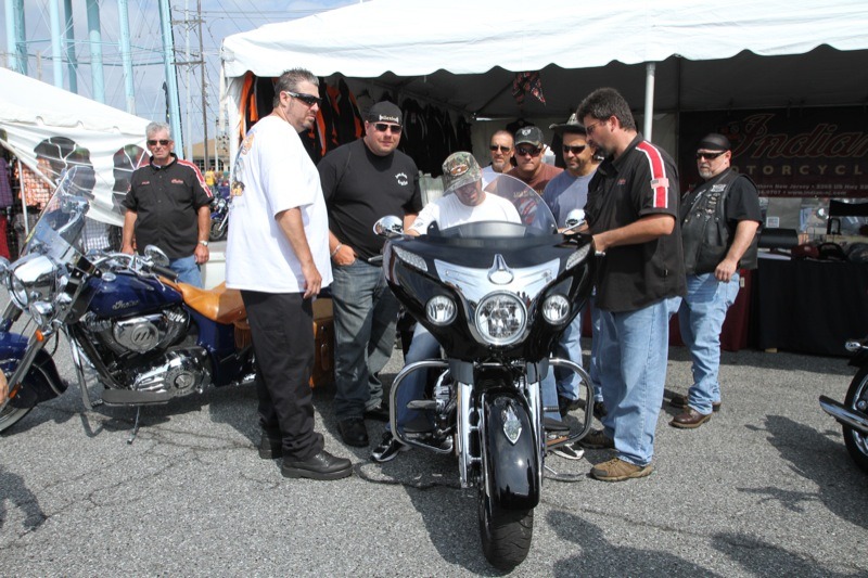 This 2014 Indian Chieftain, displayed by Indian Motorcycle of Northern New Jersey, attracted lots of attention at the Ocean City Convention Center