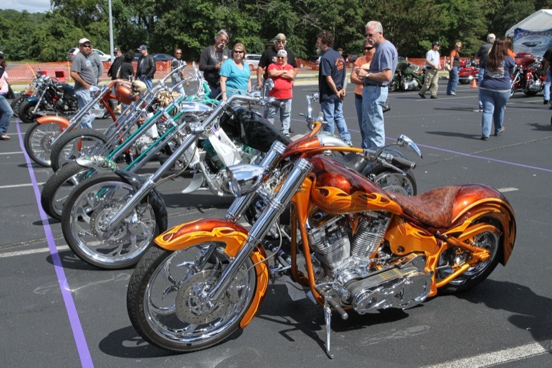 The ride-in bike show to benefit the Walk to End Alzheimer's drew a variety of customs to Perdue Stadium