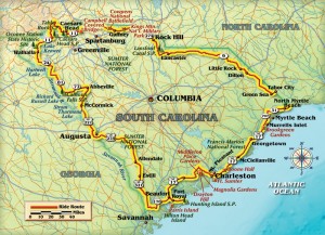 South Carolina Map, Bill Tipton