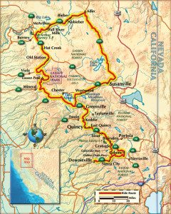 California motorcycle ride map