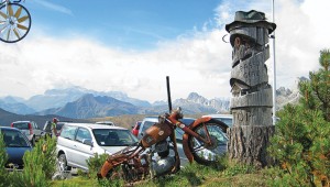 Abandoned motorcycles in Alps