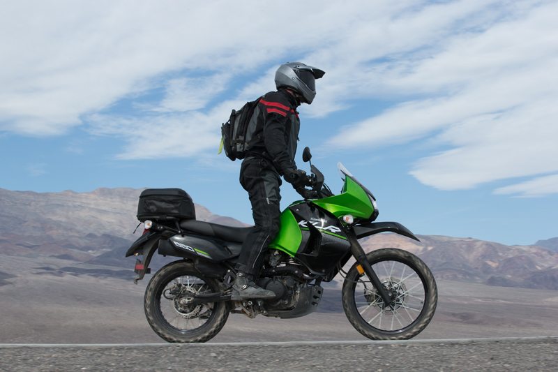 Kawasaki's factory accessory expandable soft top case ($134.95) holds a lot and stays put.