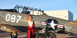 Jessi Combs strikes a pose