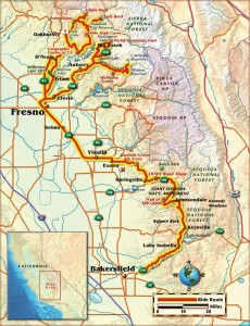 Sierras-Ride Map