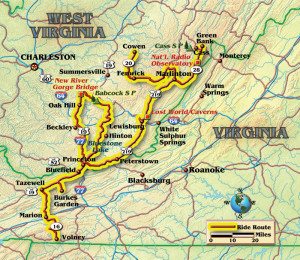 WestVirginia Motorcycle Route Map