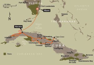 Cuba-route-map