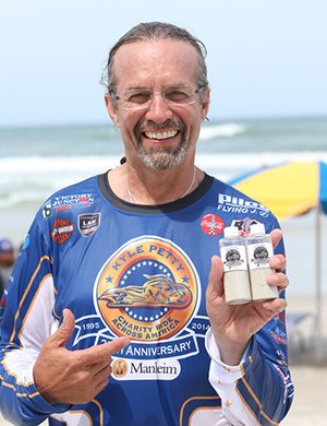 Sand from both the Pacific and Atlantic Oceans was collected on the first and last days of the 2014 Kyle Petty Charity Ride.