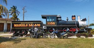 Restored steam train Cuba