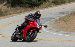 The CBR650F's suspension is well-damped and provides a comfortable ride.