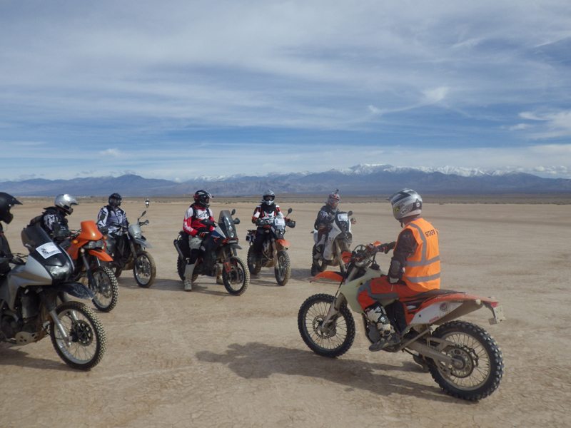 A dry lakebed outside of Pahrump, Nevada, serves as the perfect classroom for the Jimmy Lewis Off-Road School. All of the riders in our 1-day class were on street-legal dual-sport or adventure bikes.