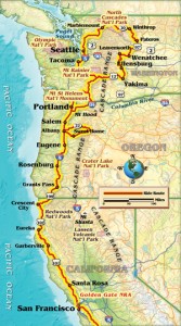 Cascades route map