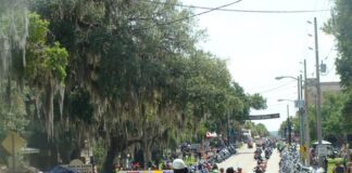 Riding south on Main Street Saturday morning about 10 am and the street was already wall to wall!