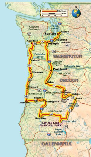 Oregon route map