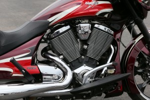 The Freedom 106 V-twin with a 6-speed transmission powers the Magnum and all other Victorys.