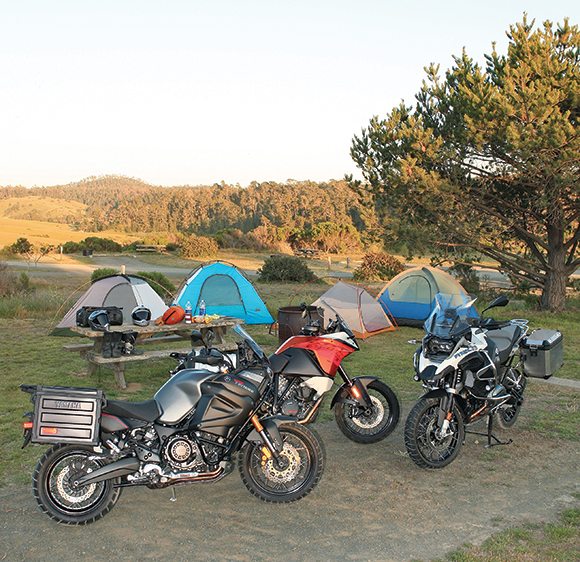adventure motorcycle camping