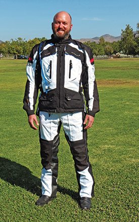 Olympia Moto Sports MotoQuest Guide Suit: The outer-shell jacket and pants. 
