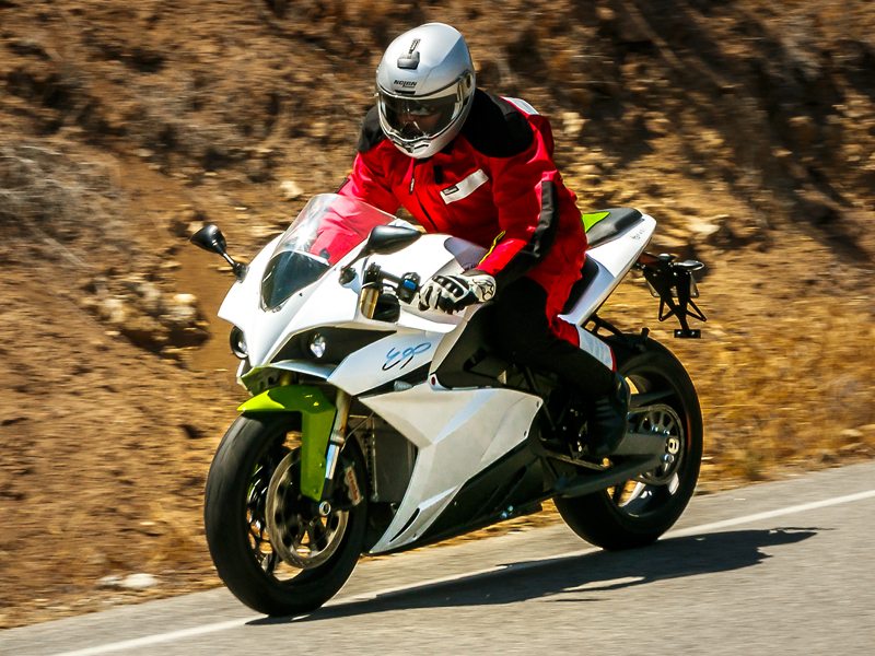 Made in Modena, Italy, the Energica Ego is a 134-horsepower, all-electric, high-end sportbike.
