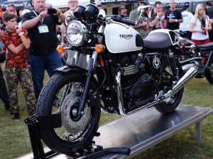 The Thruxton Ace has special black-and-white paint, Ace Cafe logos and a custom seat.