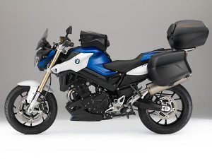 2015 BMW F 800 R with touring accessories.
