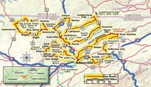 Tennessee route map
