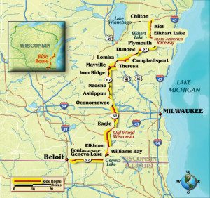 Wisconsin Route Map, by Bill Tipton/Compartmaps.com 