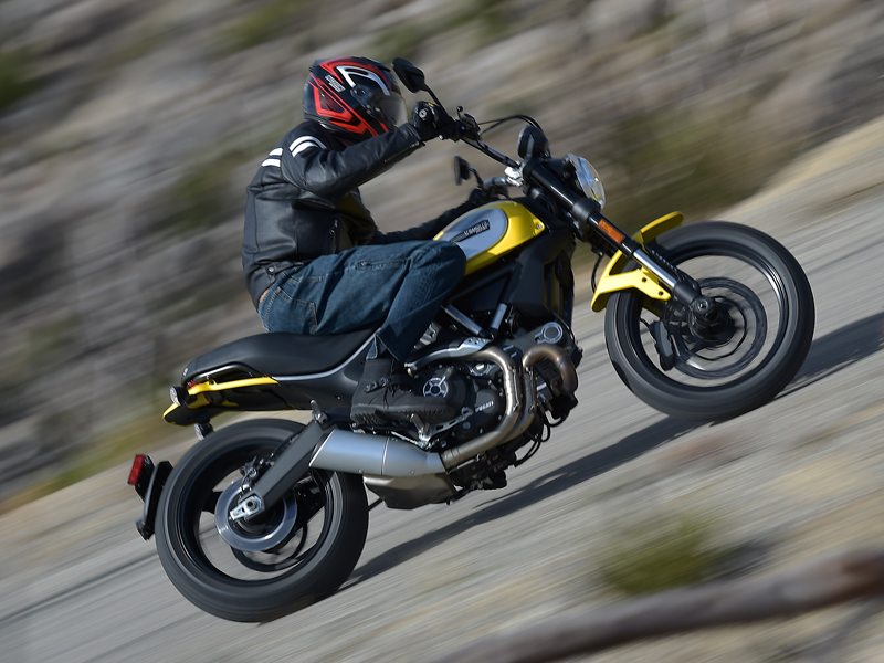 Weighing 410 pounds, the light and narrow Scrambler is easy to toss about.