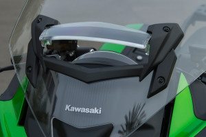 New adjustable windscreen vent has two open positions or it can be closed. When open, helmet buffeting is eliminated.