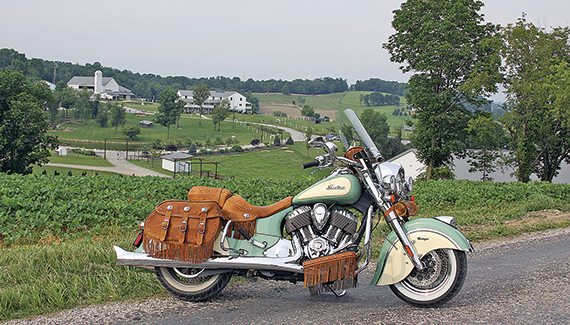 Indian Motorcycle was the Marque of the Year, and it unveiled the 2015 two-tone Chief line at VMD. I explored some of Ohio’s finest back roads on this Willow Green/Ivory Cream Chief Vintage.