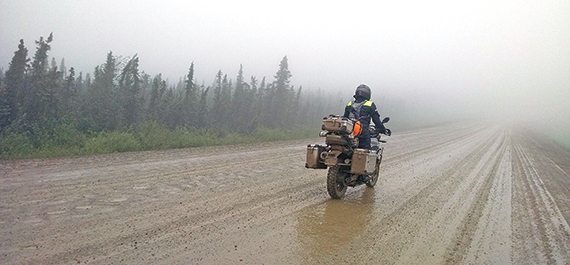 Johnston encountered rain for three of the four days she was on the Dalton Highway.