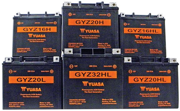 Yuasa GYZ powersports AGM battery lineup