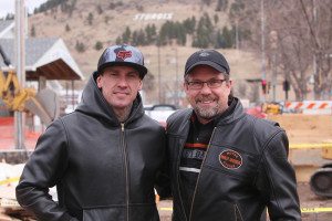 Carey Hart and Sturgis Mayor Mark Carstensen at The Rally Point site.