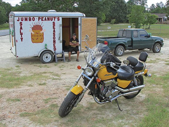 You can find boiled peanuts, a South Carolina delicacy, at places like Benny Wooten’s roadside stand on State Route 6 near Gaston.