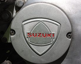 Branding details on the Suzuki RE5.