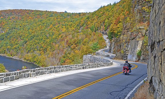 Just rolling along State Route 97, at the Hawks Nest, north of Port Jervis.