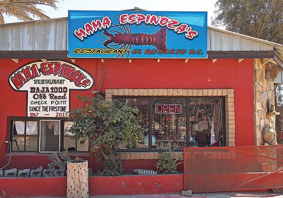 The world-famous Mama Espinoza’s is both a restaurant and a museum of Baja racing history.