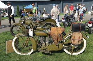 this 1920 Harley J Model is all set to go on a fishing trip. 