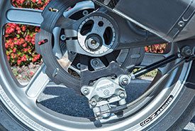 Eccentric chain adjuster eases maintenance. MST gets forged wheels, MST-R carbon fiber.