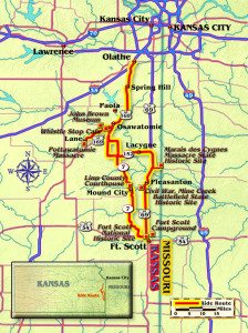 Kansas route map by Bill Tipton, compartmaps.com.