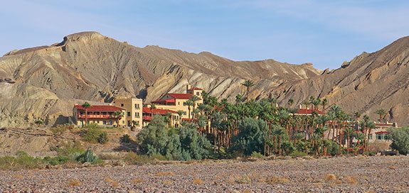 The 66-room Furnace Creek Inn, the pricey place to stay in Death Valley, was originally a small, elegant lodge built to house mining executives.