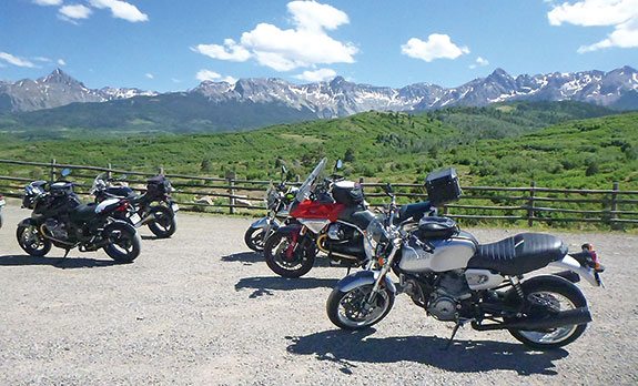 Goose, goose – duck! Overlooking the stunning San Miguel Mountains on Colorado Route 145.