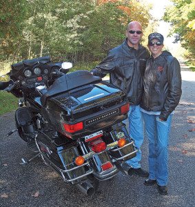 You meet the nicest people exploring Door County, including local riders Tom Lautenbach and Paula Weborg.
