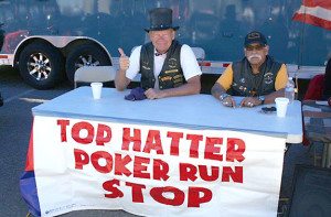 The Top Hatters, a local club gone semi-nationwide, handled the poker run.