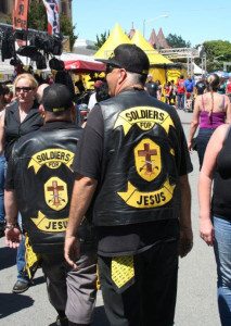 A lot of Christian-based motorcycle clubs were on hand.