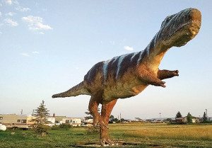 Dinosaur statue in Choteau, Montana.
